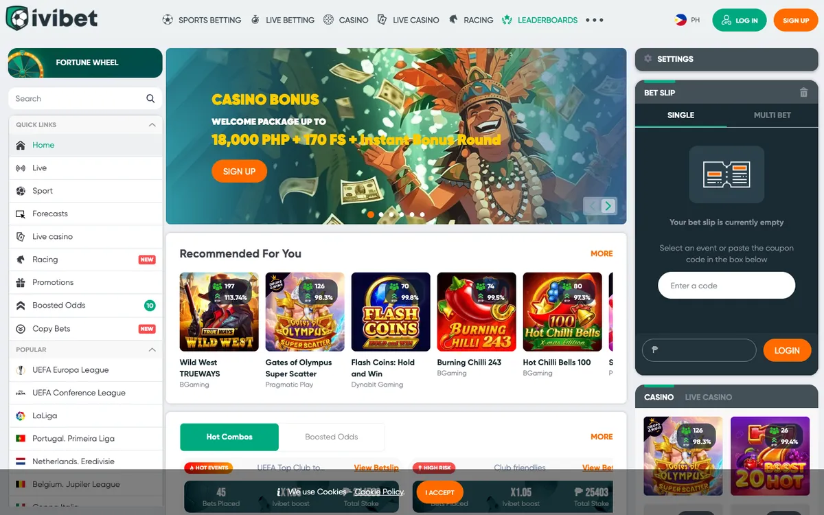 Ivibet Casino — Promotions, captured from Singapore