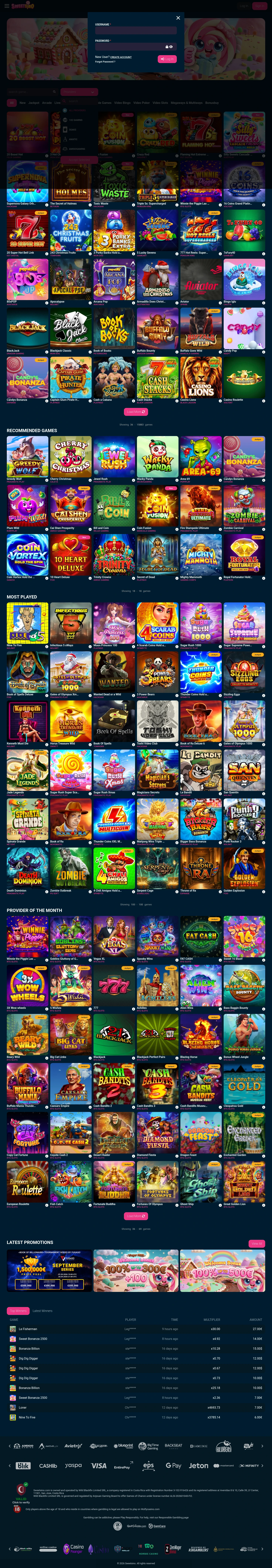 Sweetsino Casino — Sign-up, captured from Belgium