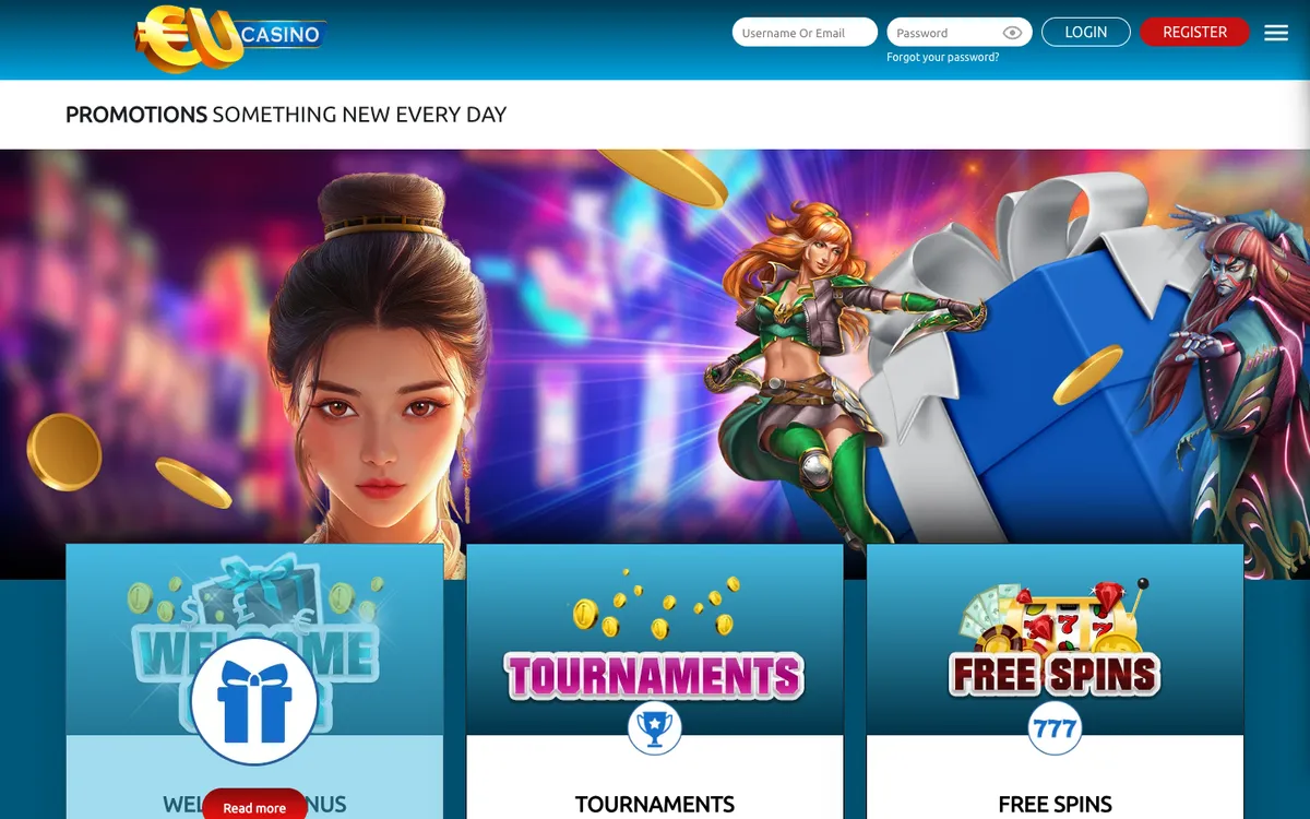 EUcasino — «Акции», снято из страны Великобритания