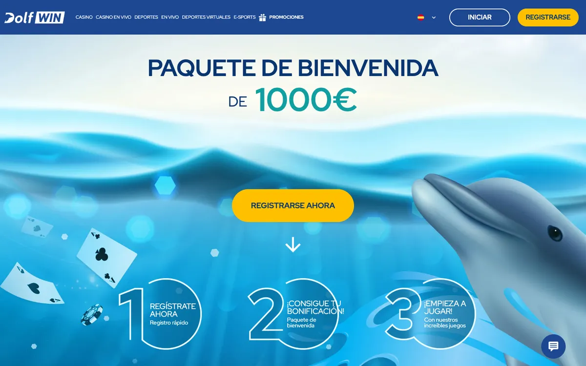 Dolfwin Casino — Home page, captured from Argentina