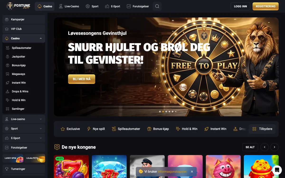 Fortune Play Casino — «Главная», снято из страны Норвегия