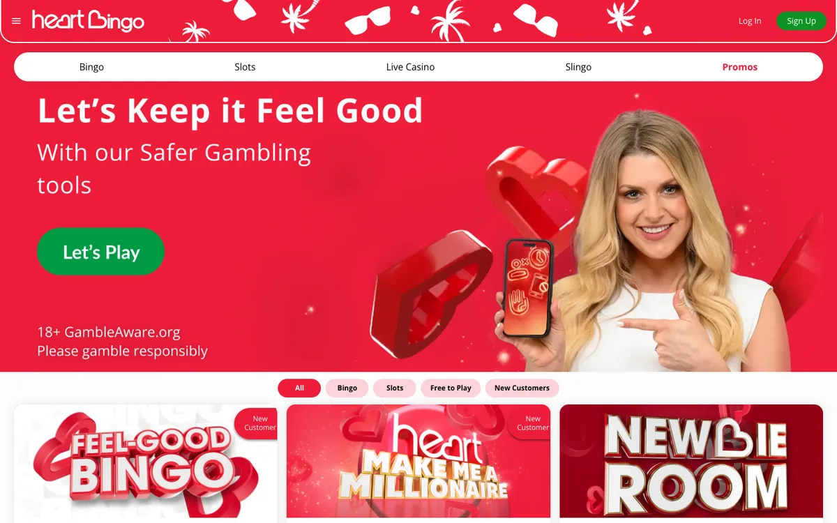 Heart Bingo Casino — Promotions, captured from United Kingdom