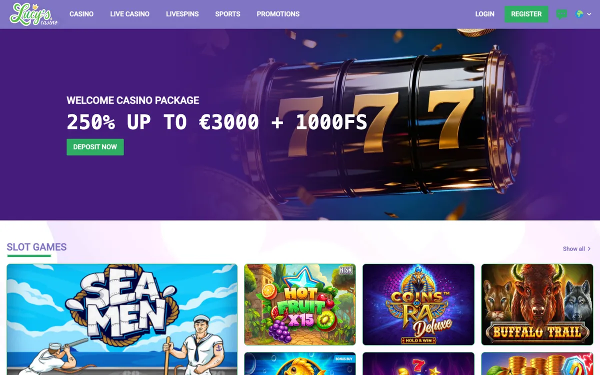 Lucy's Casino — «Главная», снято из страны Германия