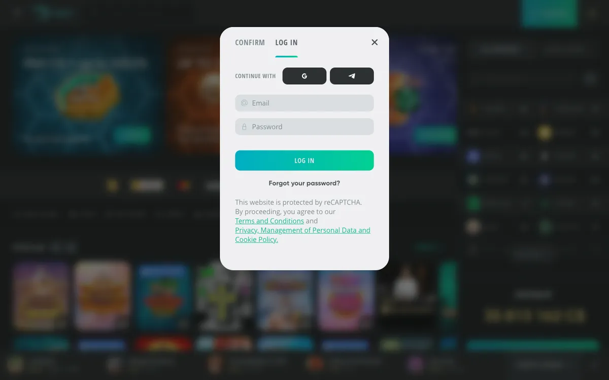 Drip Casino — Sign-up, captured from Canada
