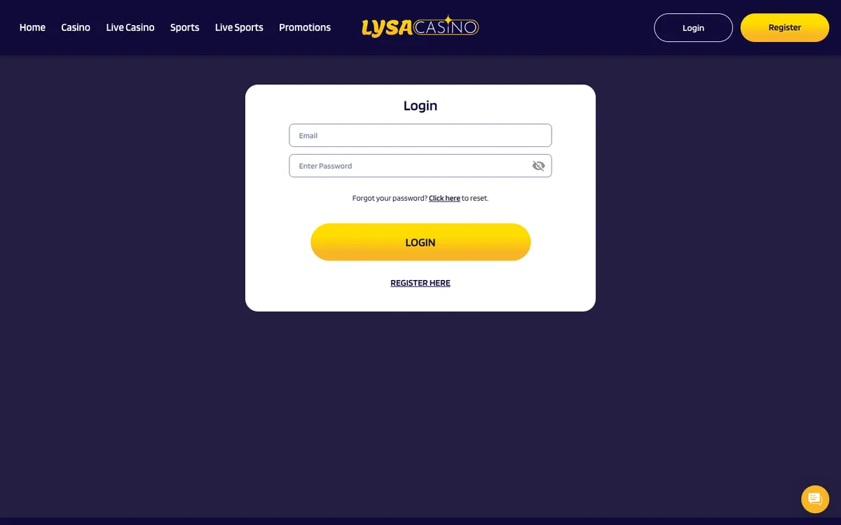 Lysacasino — Sign-up, captured from New Zealand
