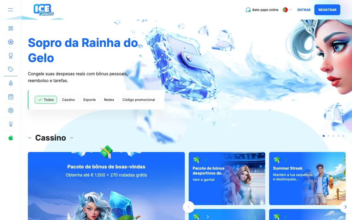 Ice Casino — Promotions, captured from Portugal