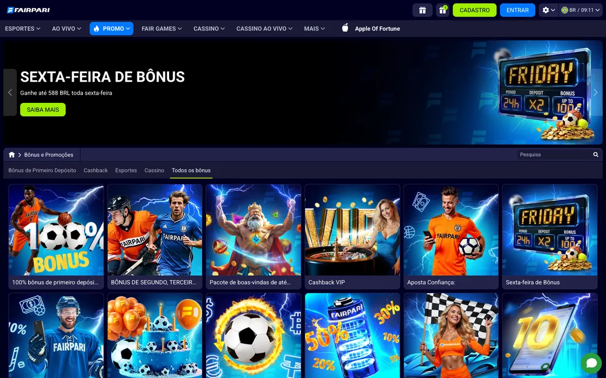 FairPari Casino — Promotions, captured from Brazil