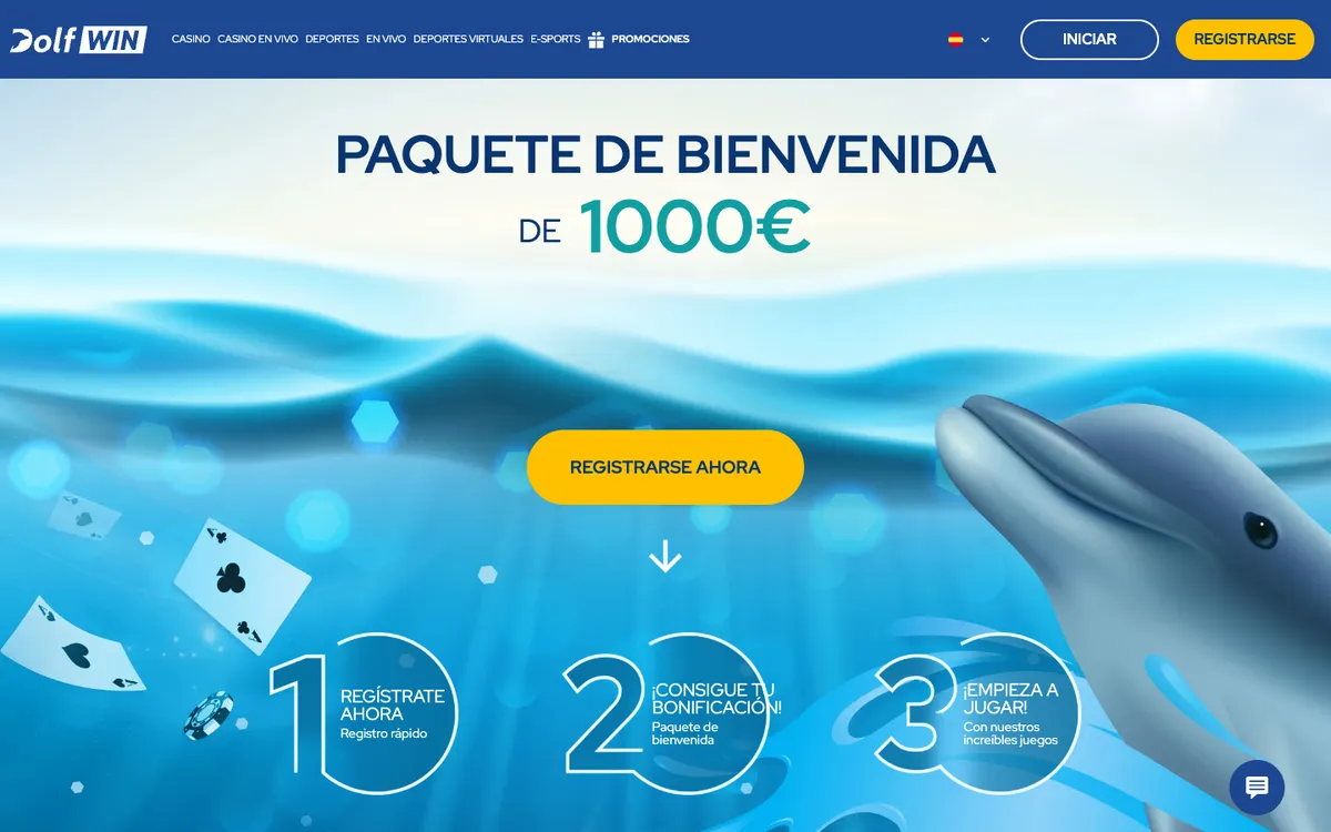 Dolfwin Casino — Home page, captured from Peru