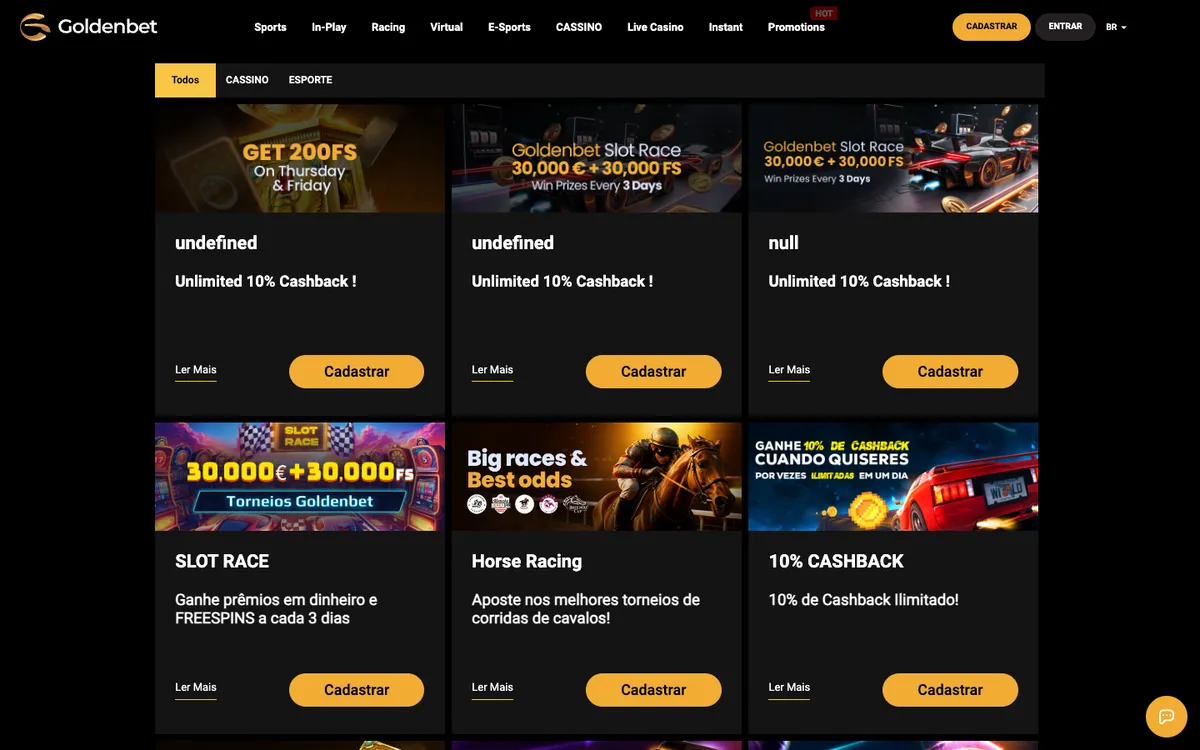 Goldenbet Casino — «Акции», снято из страны Португалия
