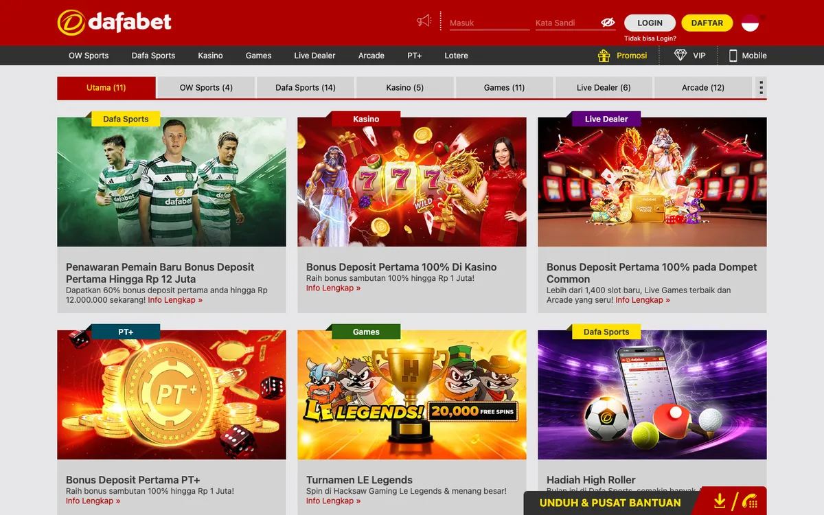 Dafabet Casino — Promotions, captured from Indonesia