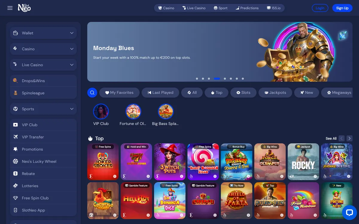 SlotNEO Casino — «Платежи», снято из страны Канада