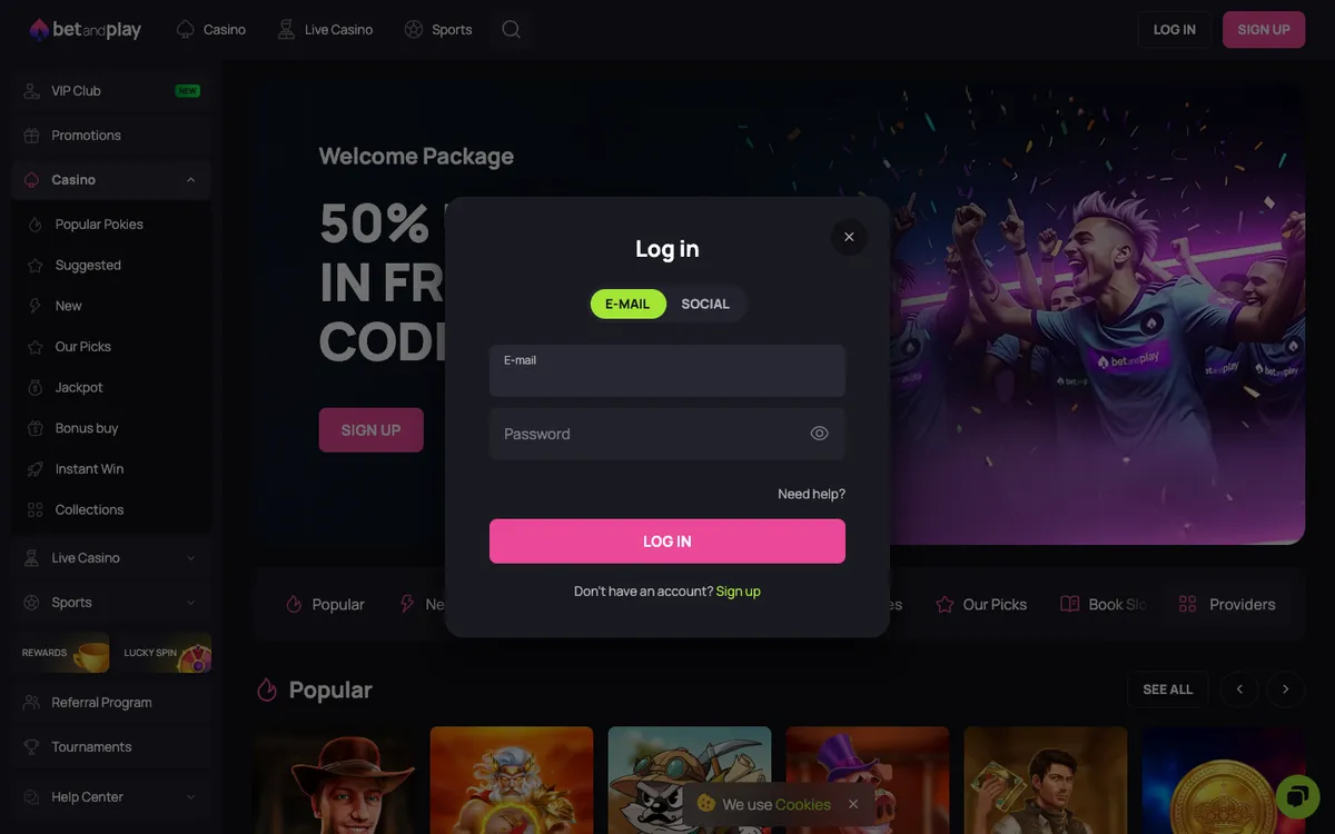 Betandplay Casino — «Регистрация», снято из страны Новая Зеландия