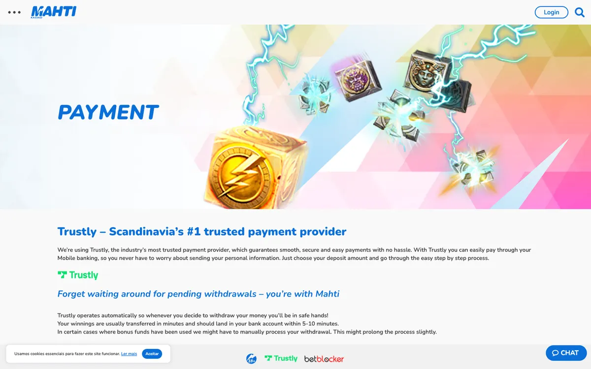 Mahti Casino — Payments, captured from Finland