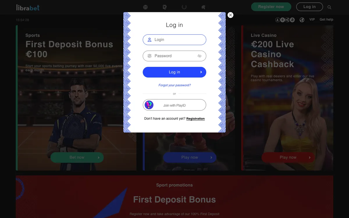 LibraBet Casino — Sign-up, captured from Nigeria