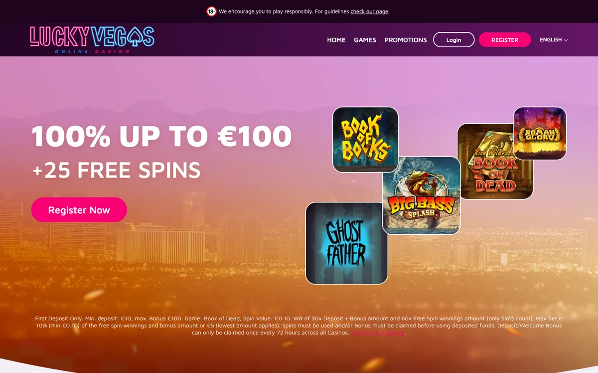 Lucky Vegas Casino — «Регистрация», снято из страны Новая Зеландия
