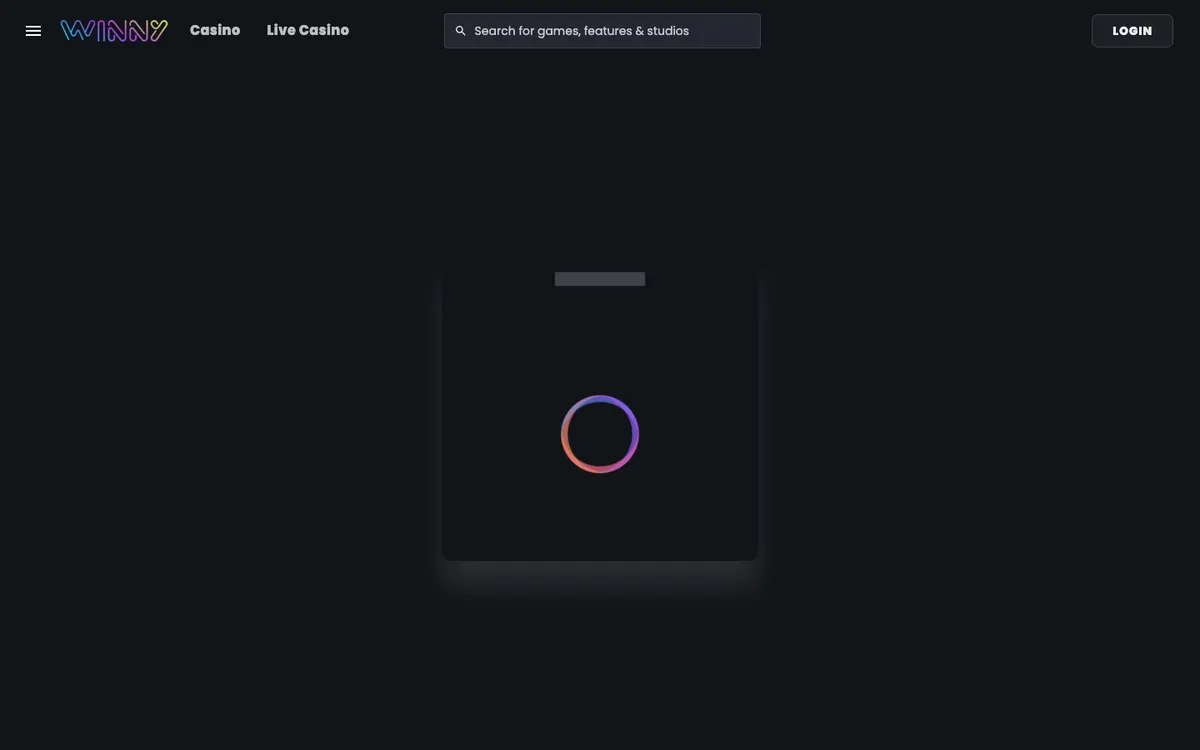 Winny Casino — Sign-up, captured from Austria