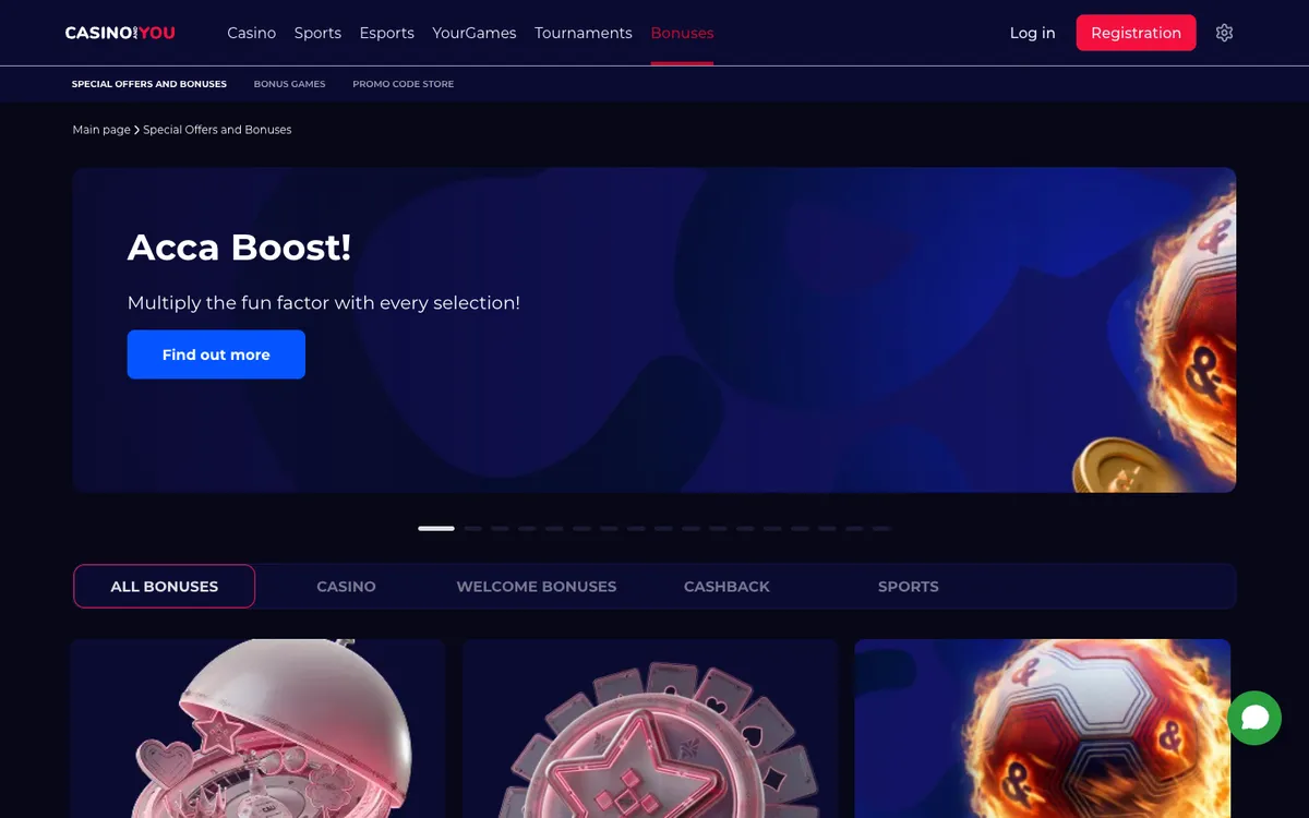CasinoAndYou — Promotions, captured from United Arab Emirates