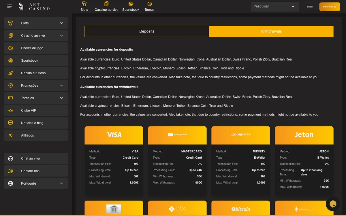 ArtCasino — «Платежи», снято из страны Бразилия