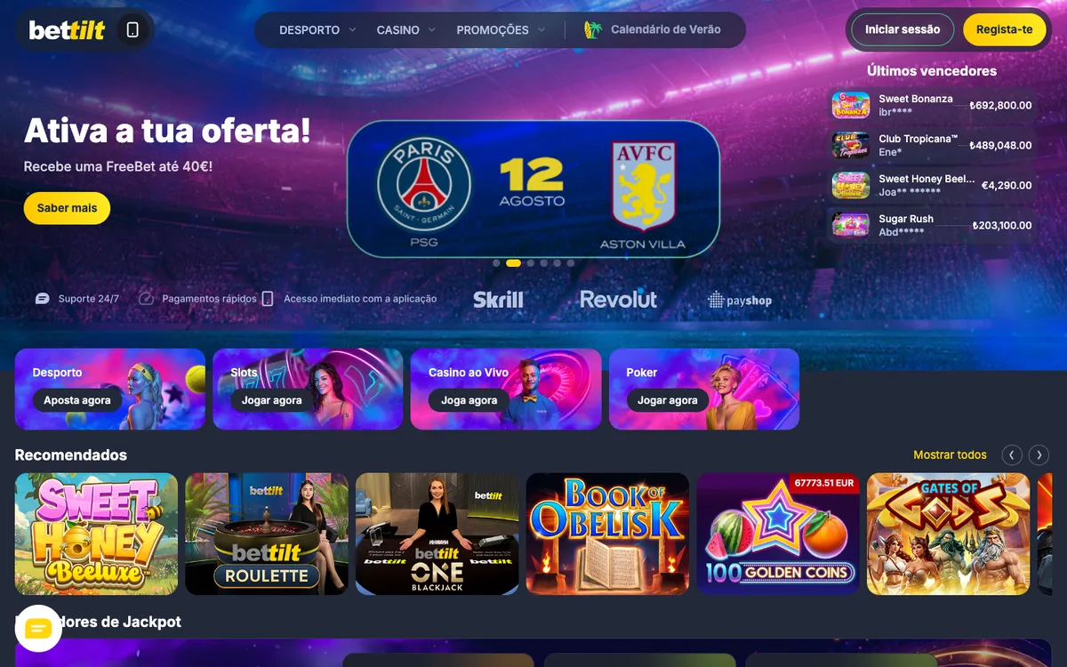 Bettilt Casino — Home page, captured from Switzerland