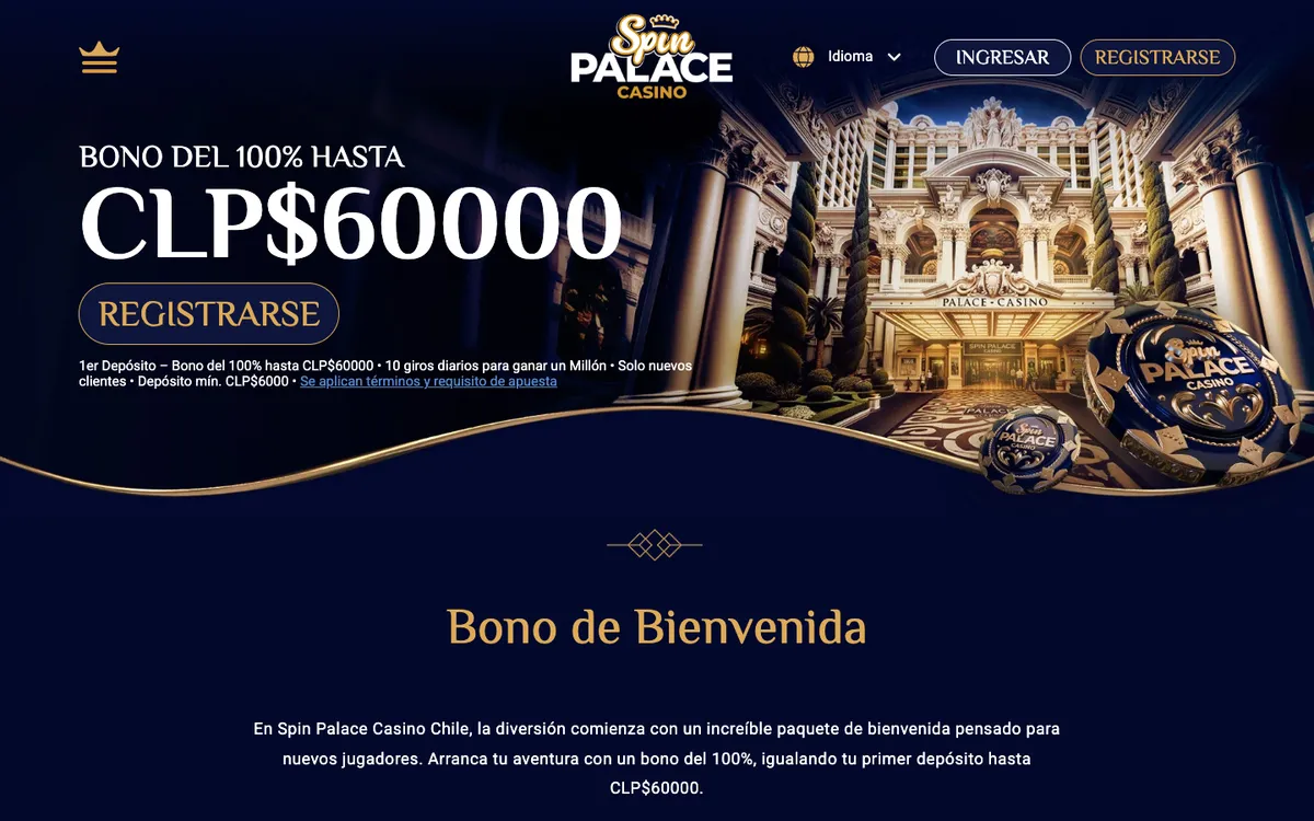 Spin Palace Casino — Promotions, captured from Chile