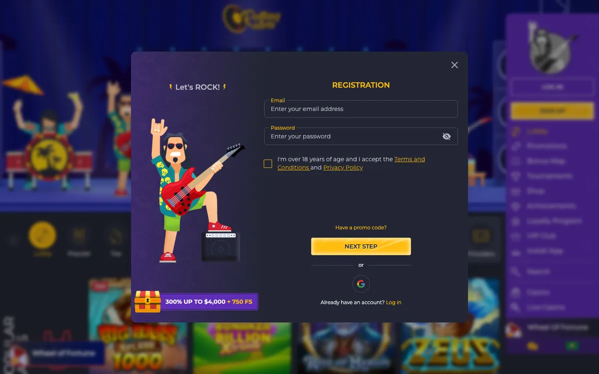 Rolling Slots Casino — «Главная», снято из страны ОАЭ