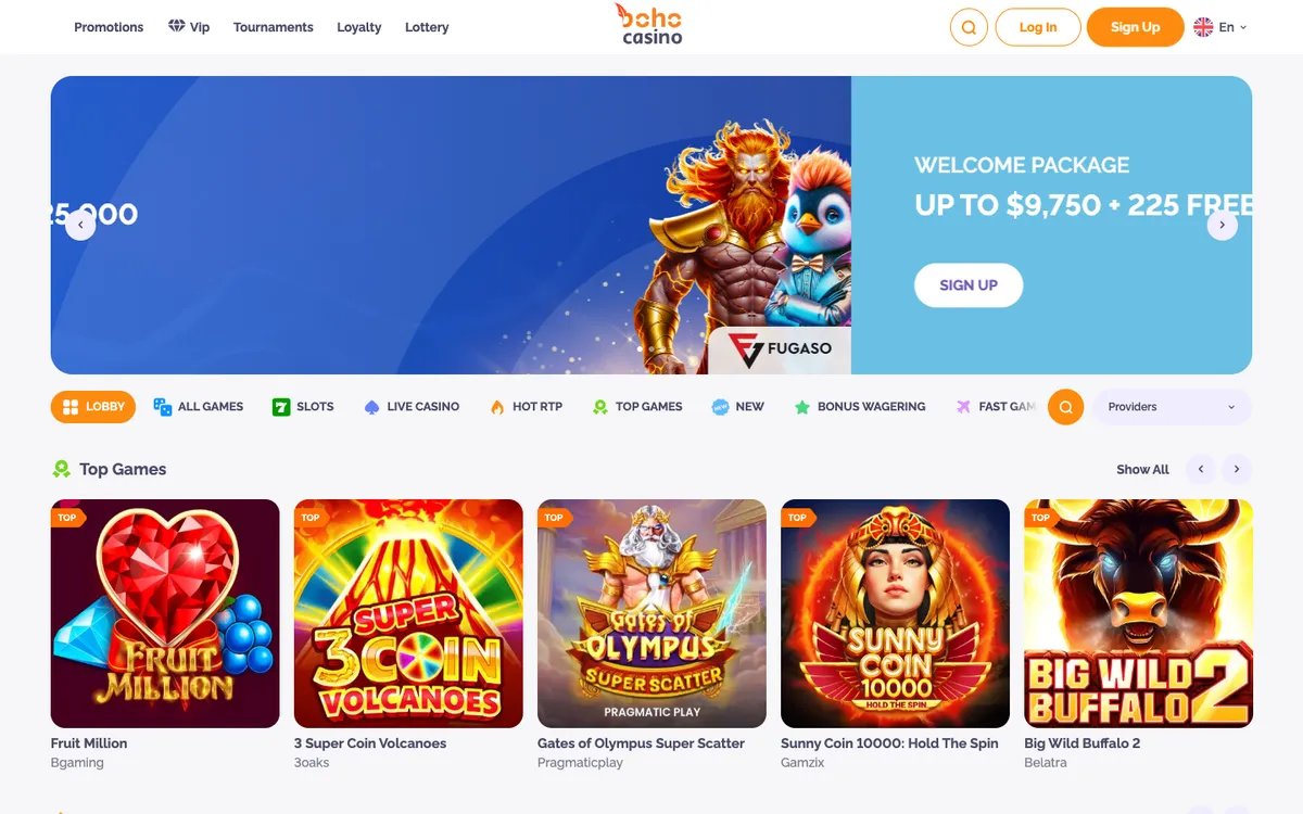 Boho Casino — «Главная», снято из страны Новая Зеландия