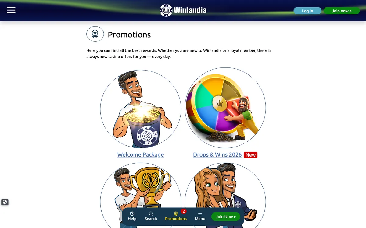 Winlandia Casino — «Акции», снято из страны Финляндия