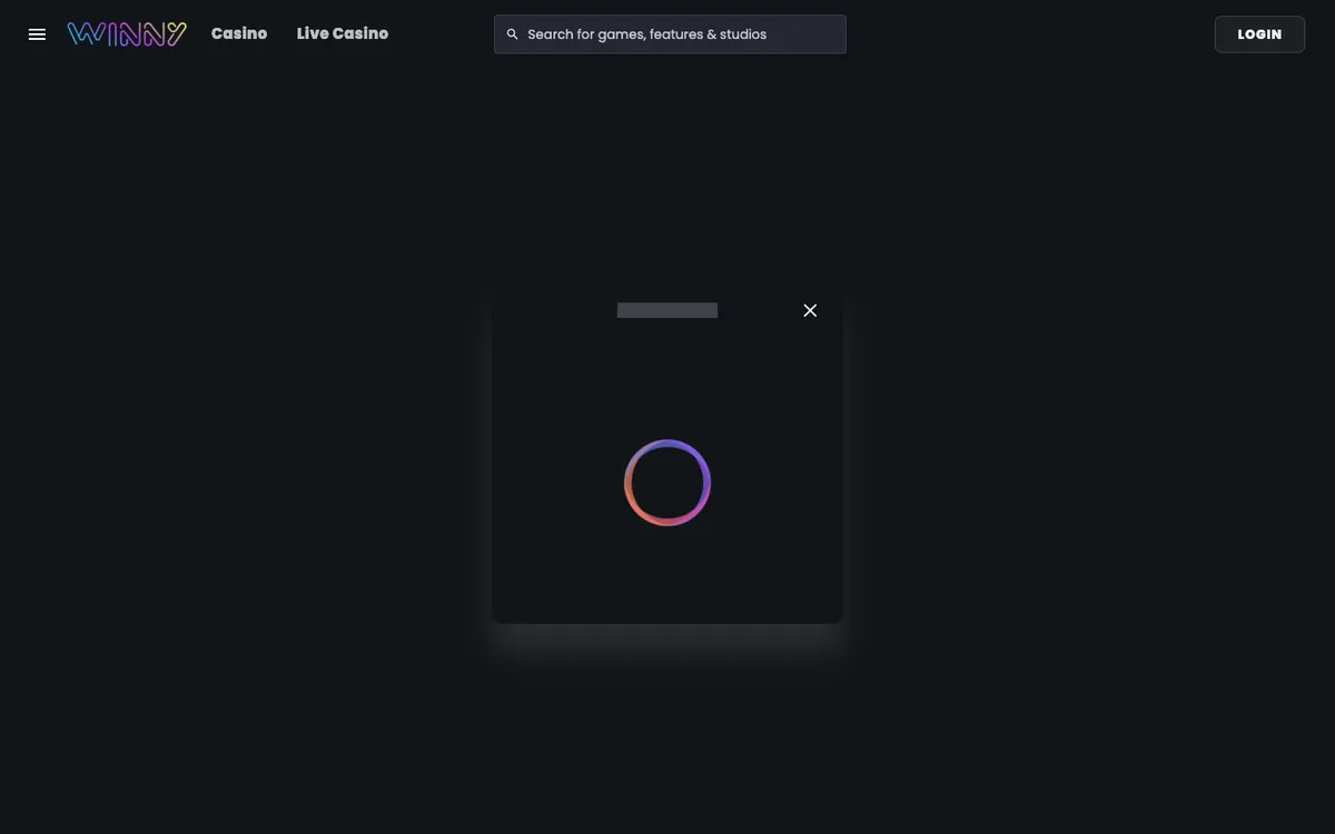 Winny Casino — Sign-up, captured from Finland