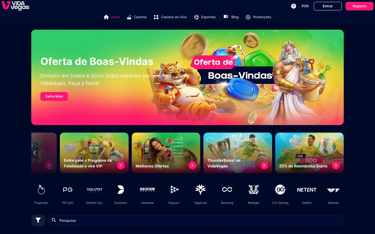 VidaVegas Casino — «Главная», снято из страны Португалия