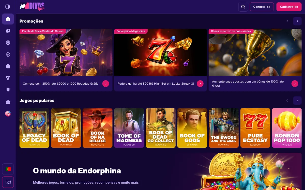 Divas Luck Casino — «Главная», снято из страны Португалия