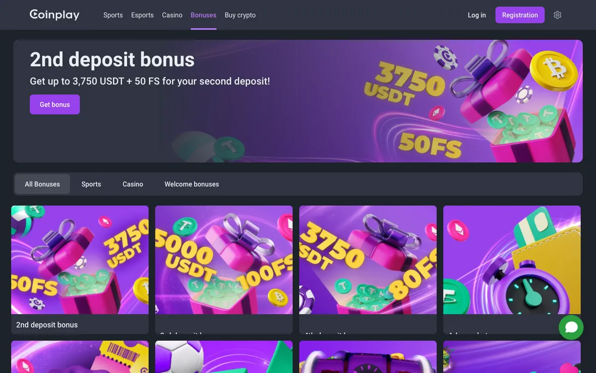 Coinplay Casino — Promotions, captured from United Arab Emirates