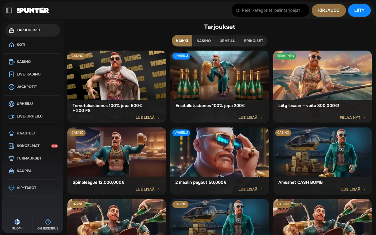 MrPunter Casino — Promotions, captured from Finland