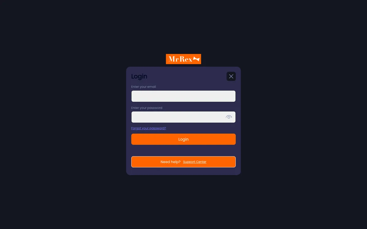 Mr Rex Casino — Sign-up, captured from France
