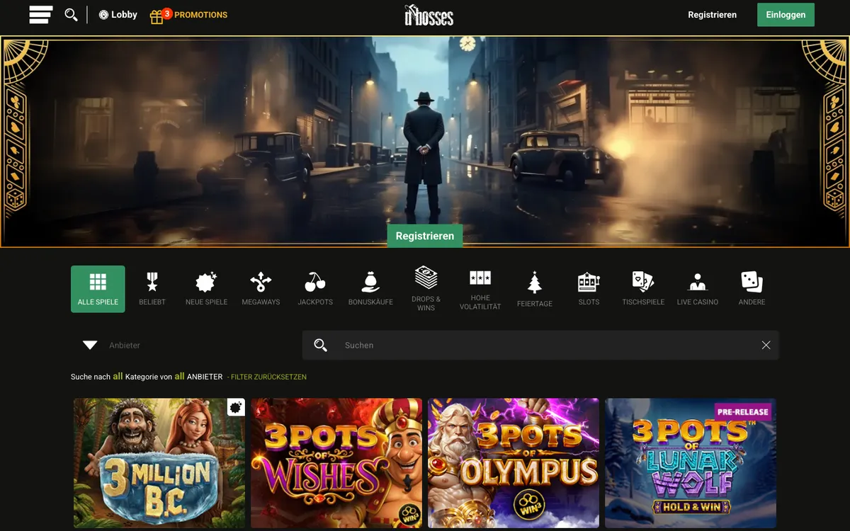 Dbosses Casino — «Главная», снято из страны Германия