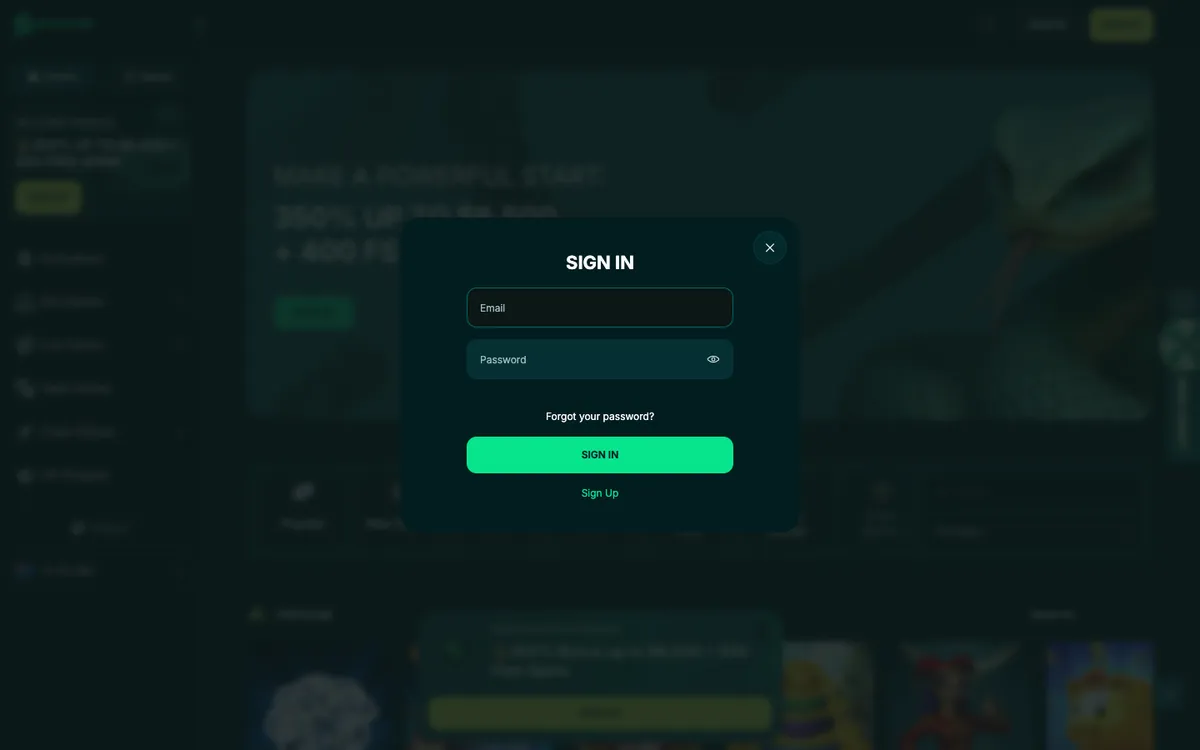 Spinaconda Casino — Sign-up, captured from Australia