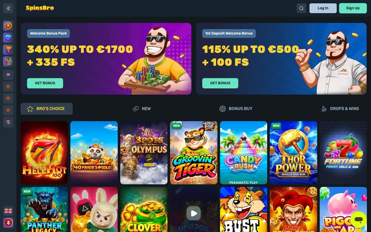 SpinsBro Casino — «Главная», снято из страны Япония