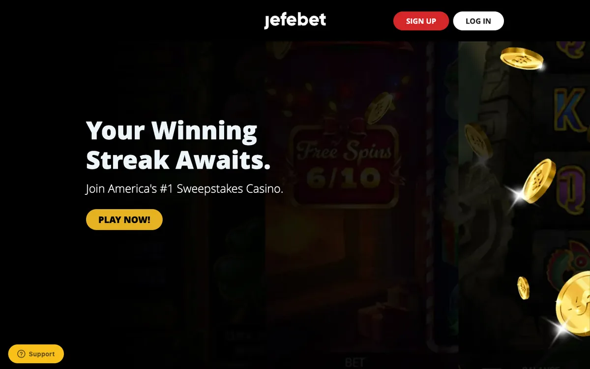Jefebet Casino — «Главная», снято из страны Соединенные Штаты