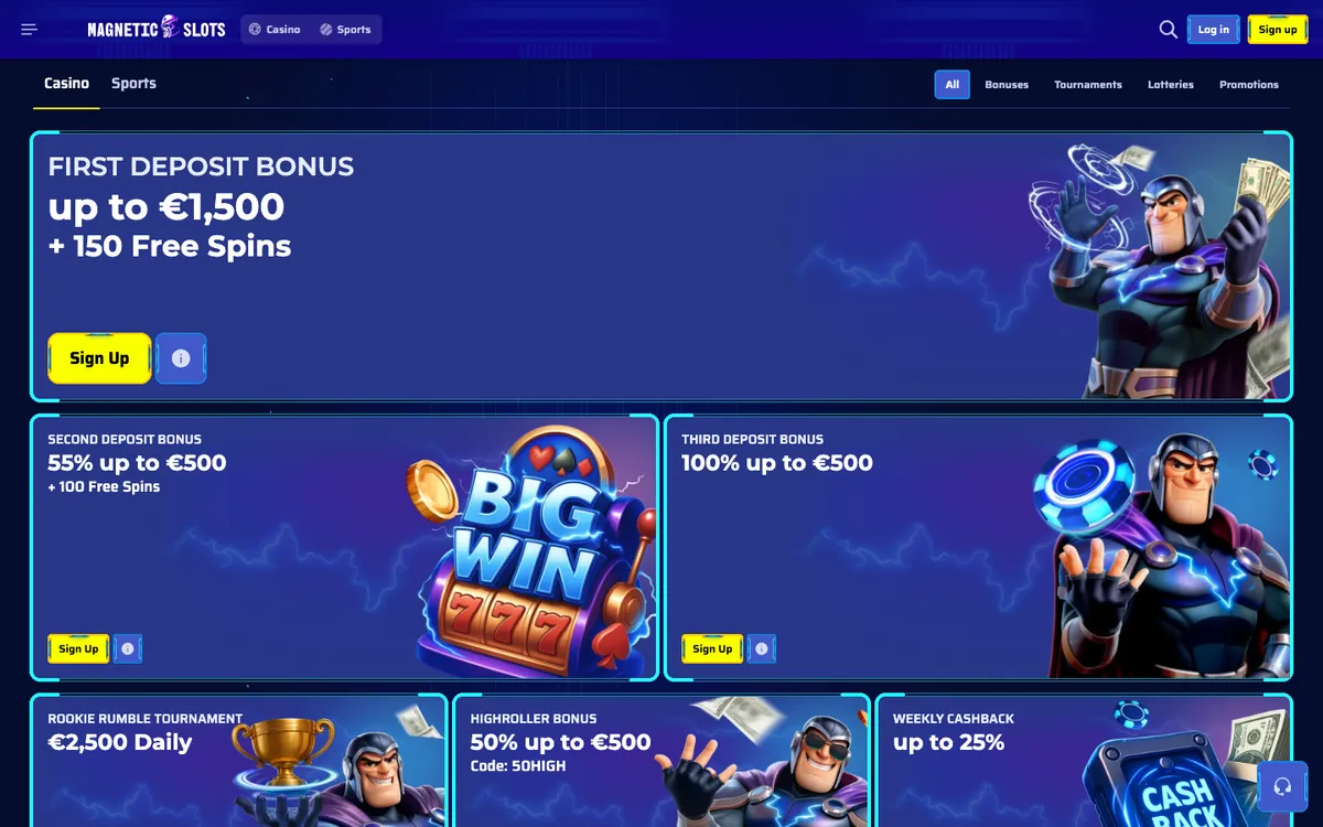 Magneticslots Casino — Promotions, captured from Finland