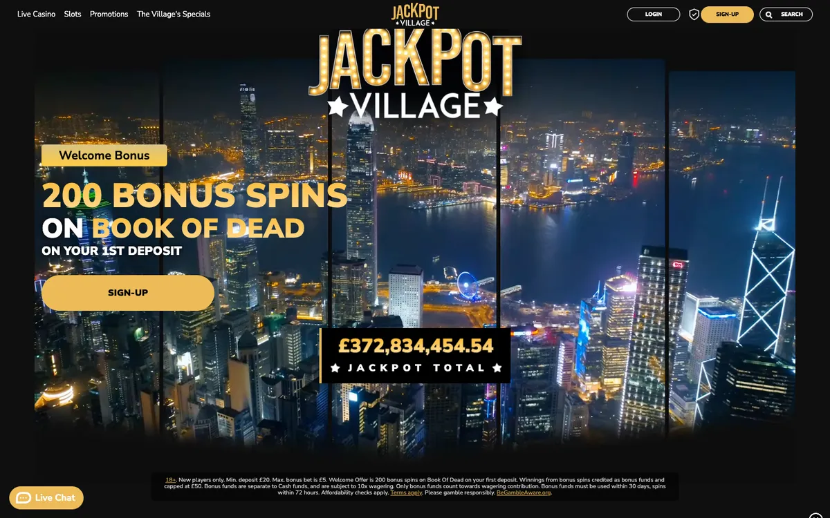 Jackpot Village Casino — «Главная», снято из страны Великобритания