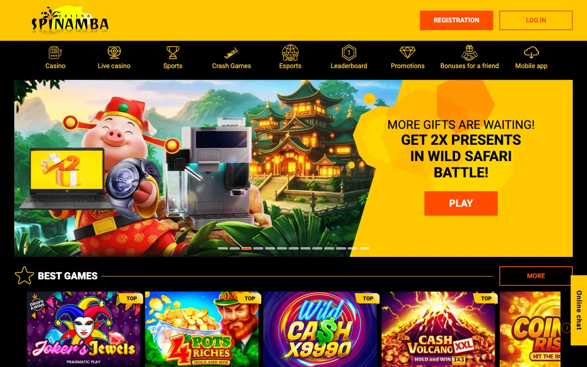 Spinamba Casino — «Главная», снято из страны Аргентина