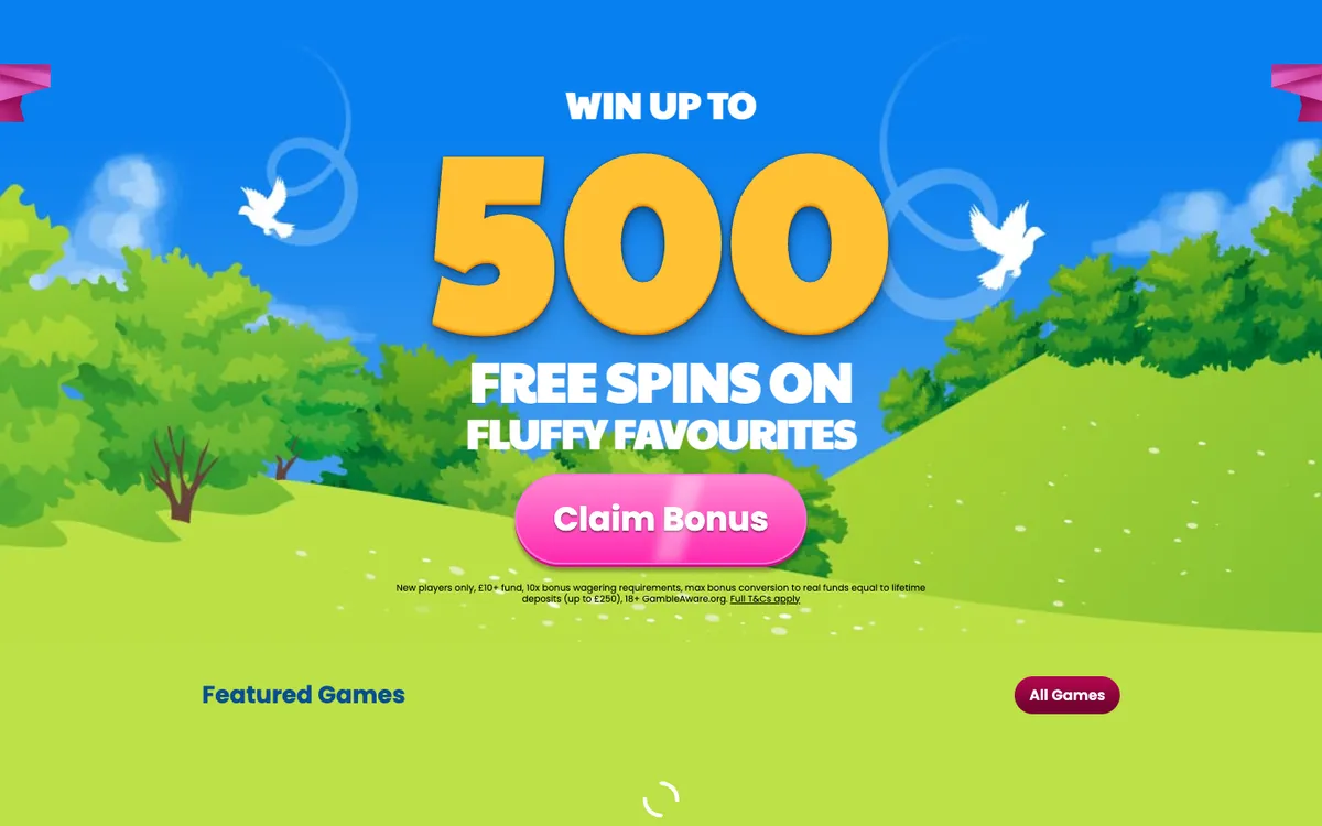 Dove Bingo Casino — Home page, captured from United Kingdom