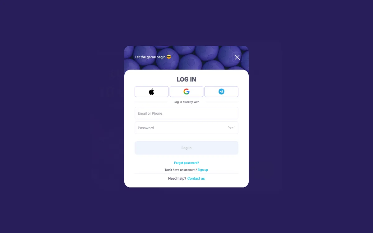 IgoBet Casino — Sign-up, captured from Belgium