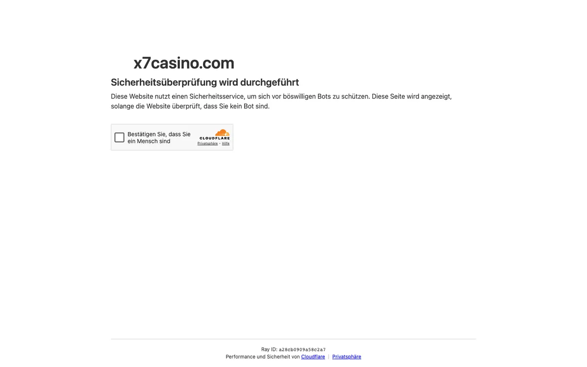 X7 Casino — Home page, captured from Austria