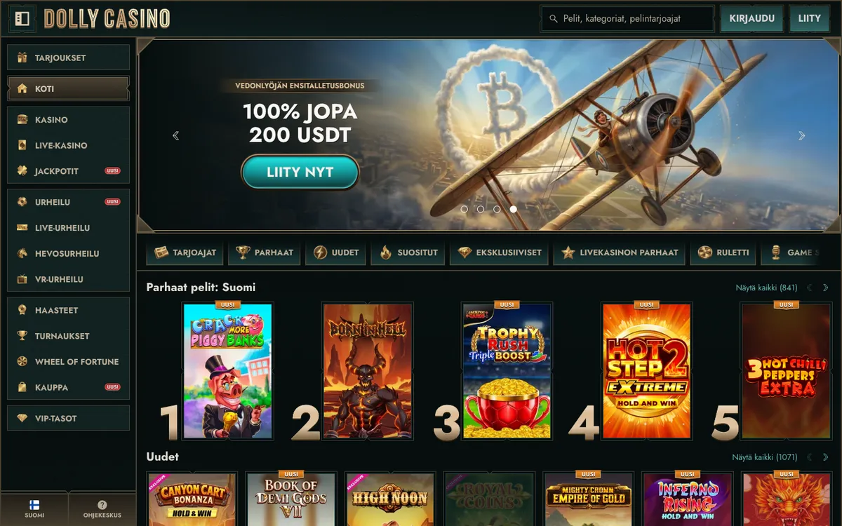 Dolly Casino — «Главная», снято из страны Финляндия