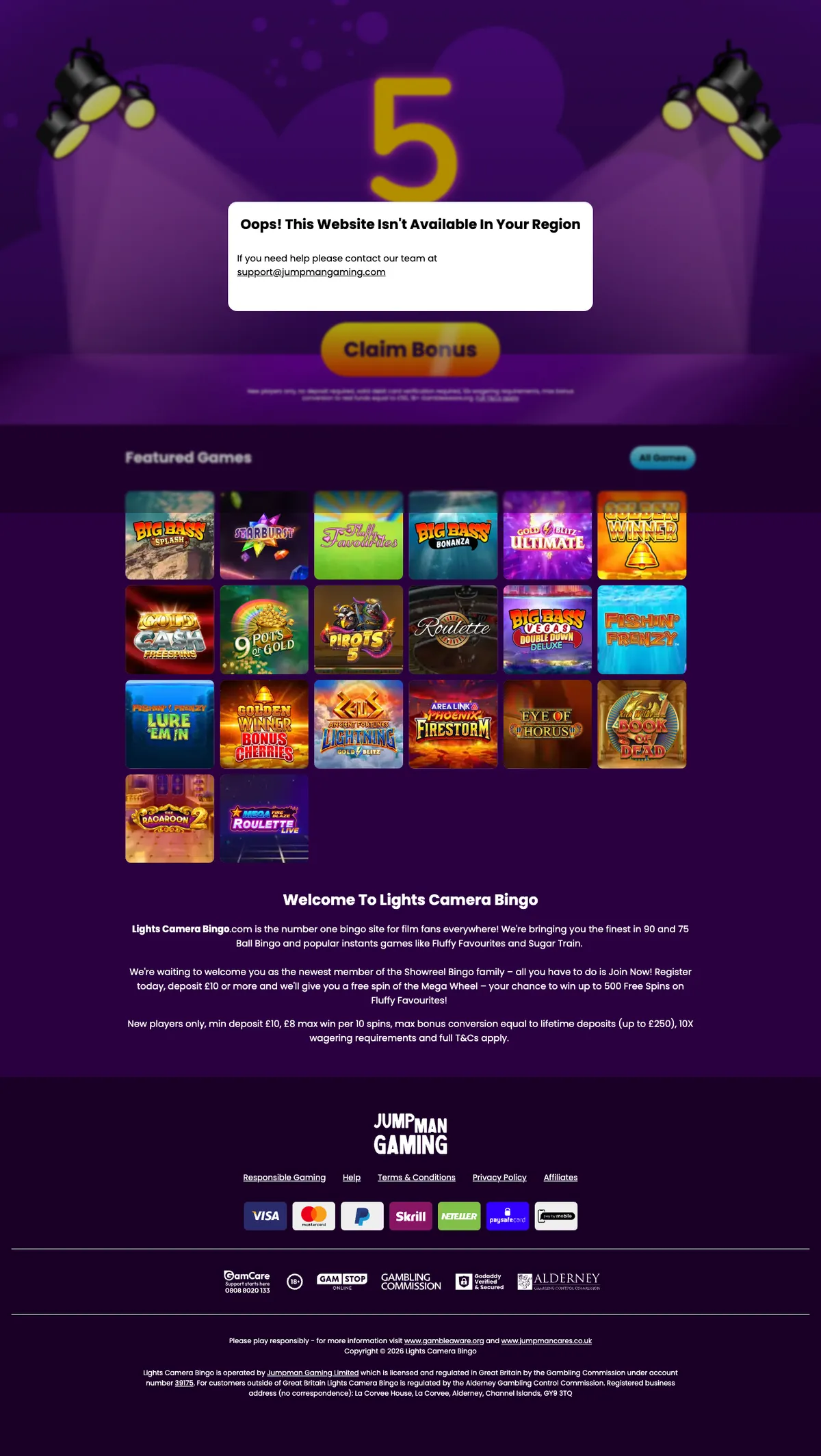 Lights Camera Bingo Casino — «Главная», снято из страны Австрия