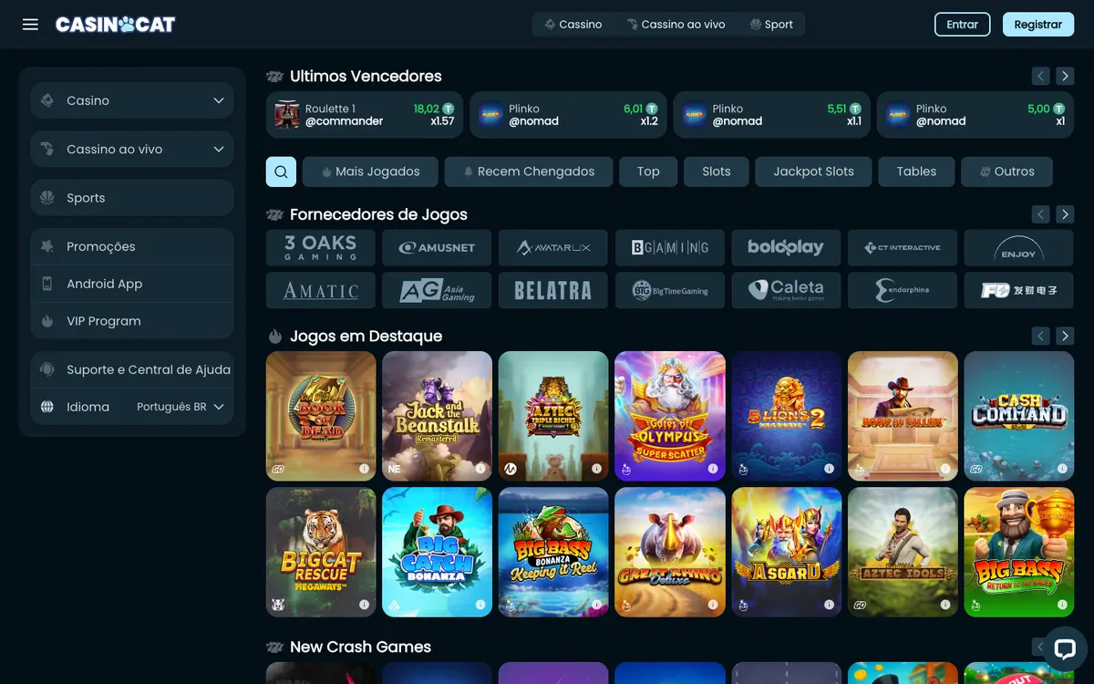 CasinoCat — «Главная», снято из страны Бразилия