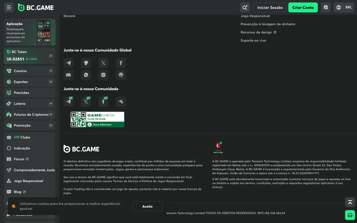 BC.Game Casino — «Главная», снято из страны Португалия