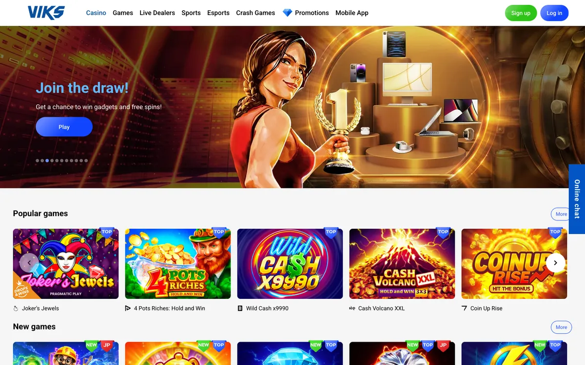 Viks Casino — «Главная», снято из страны Мексика