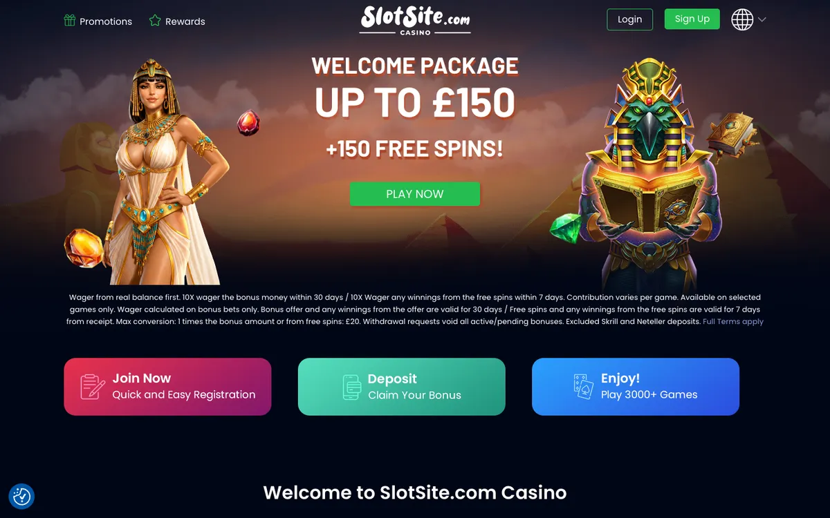 Slotsite.com Casino — «Главная», снято из страны Новая Зеландия