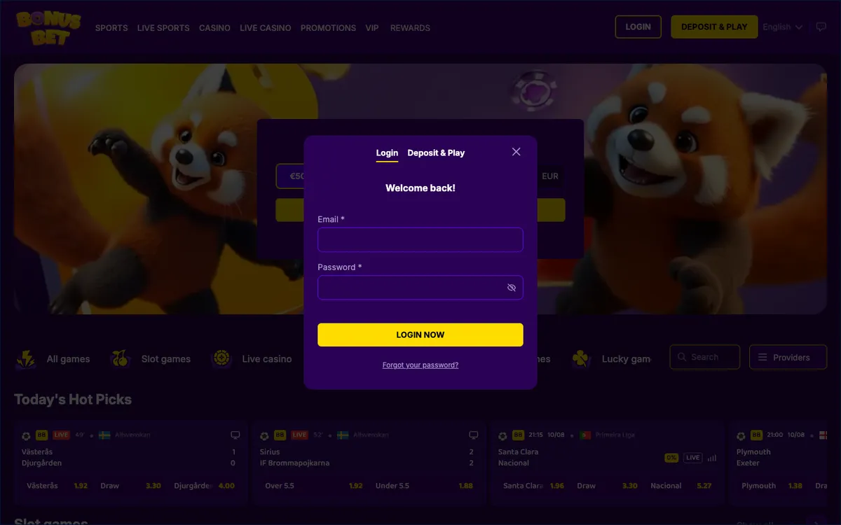 BonusBet Casino — Sign-up, captured from Finland